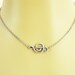 Steampunk Music Note Necklace- Sterling Silver Ox- Sideways Music Note