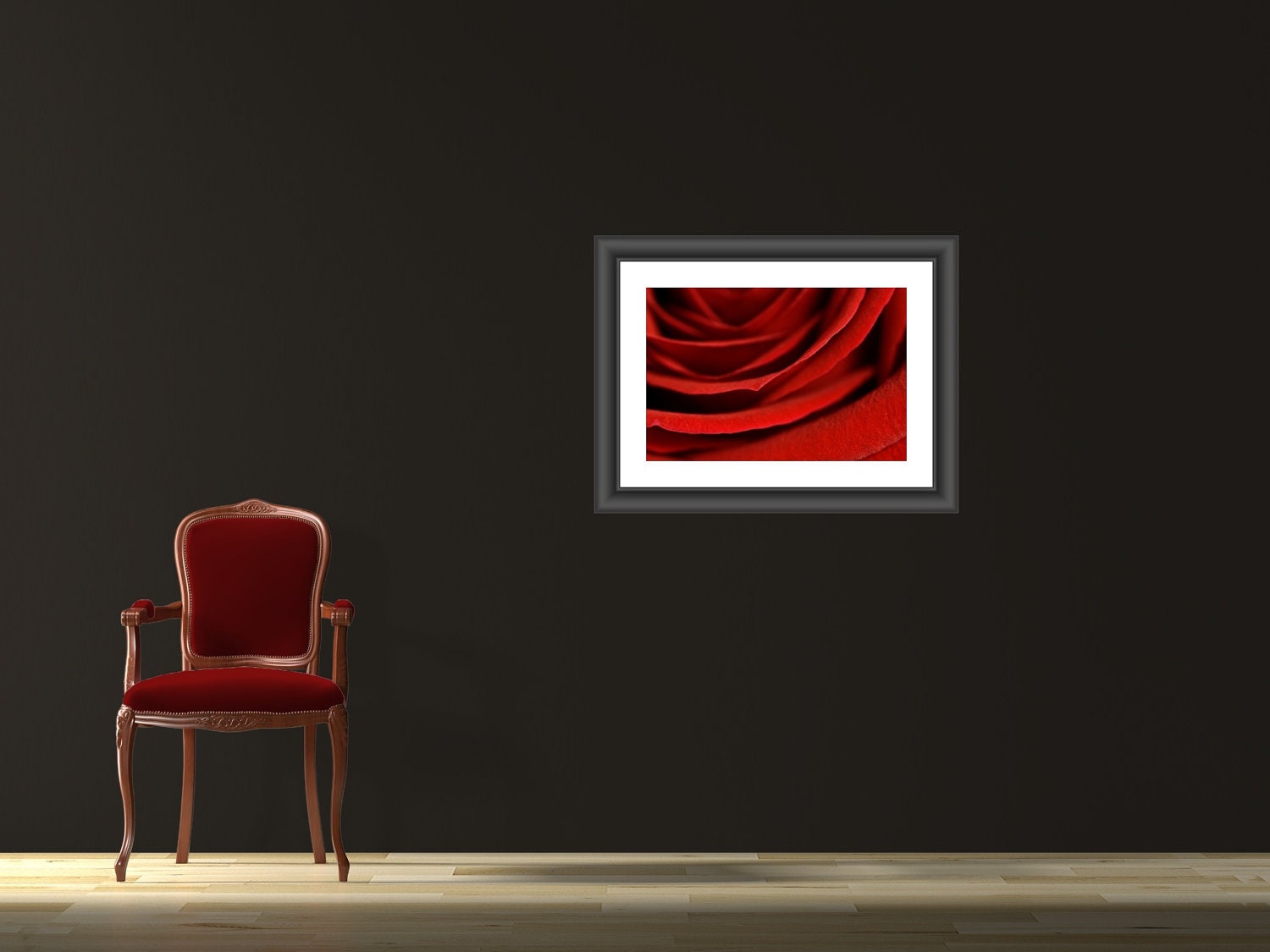 Red Rose Flower Valentines Day Fine Art Photography Home Decor Large Print  Nature Macro Abstract Crimson Red Custom Size