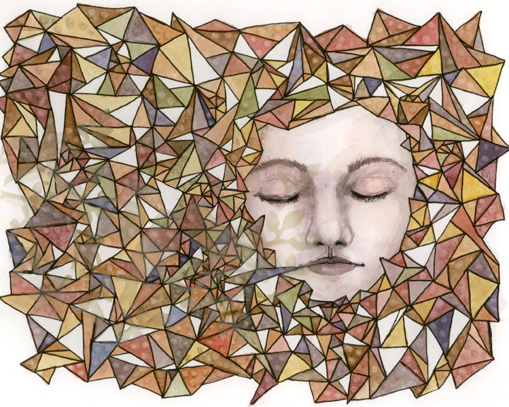 Original Art Watercolour Mixed Media Painting - Isolation