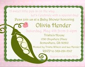 FREE FREIGHT Printed Invitations With Envelopes-Sweet Pea for Birthday or Baby Shower-15 Il_170x135