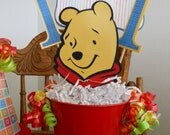 Winnie the Pooh Birthday Centerpiece with Name and Age Il_170x135