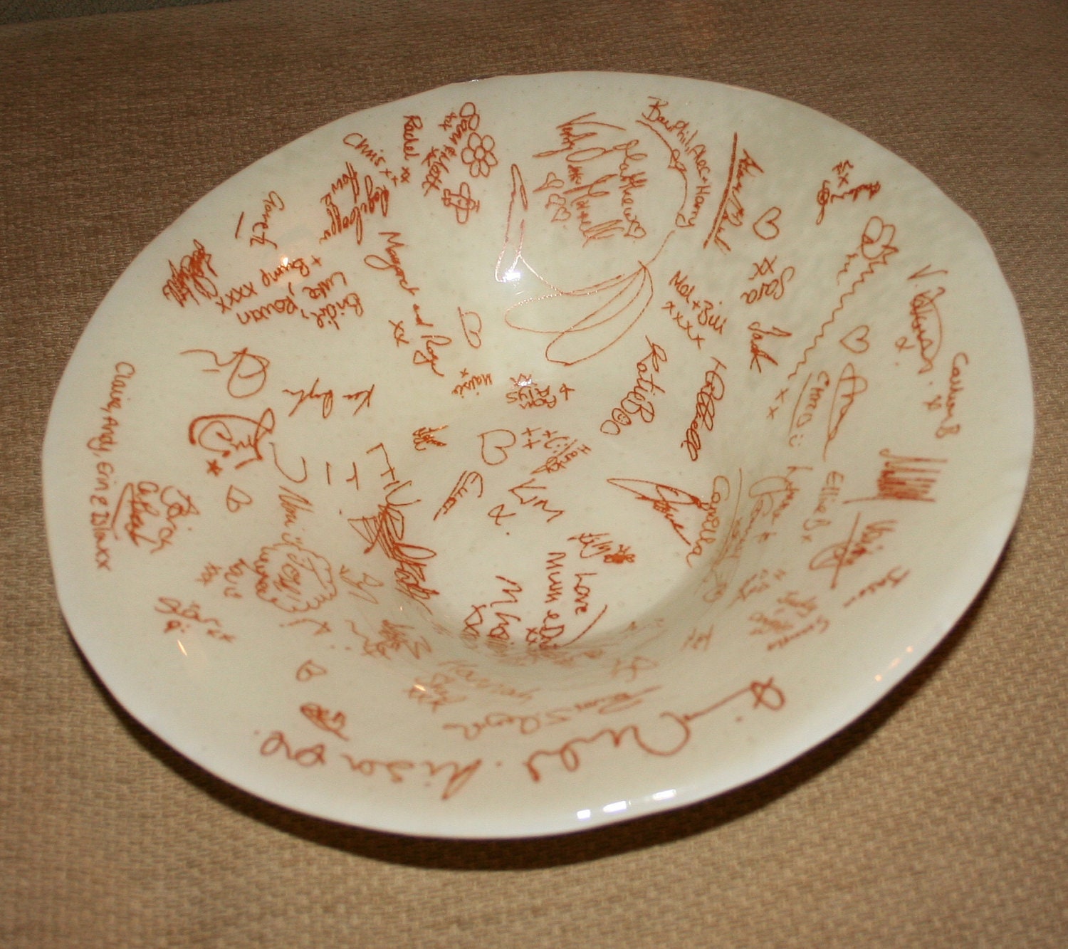 Large Round Printed Bowl