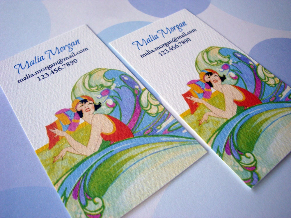 Art Deco Business Cards Calling Cards - Set of  50