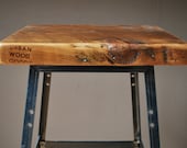1 Reclaimed Wood and Steel Industrial Shop Stool. Made in Chicago. Qty (1) 19" table height - QUICK SHIPPING