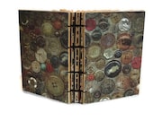 Vintage Buttons Handmade Coptic Bound Journal