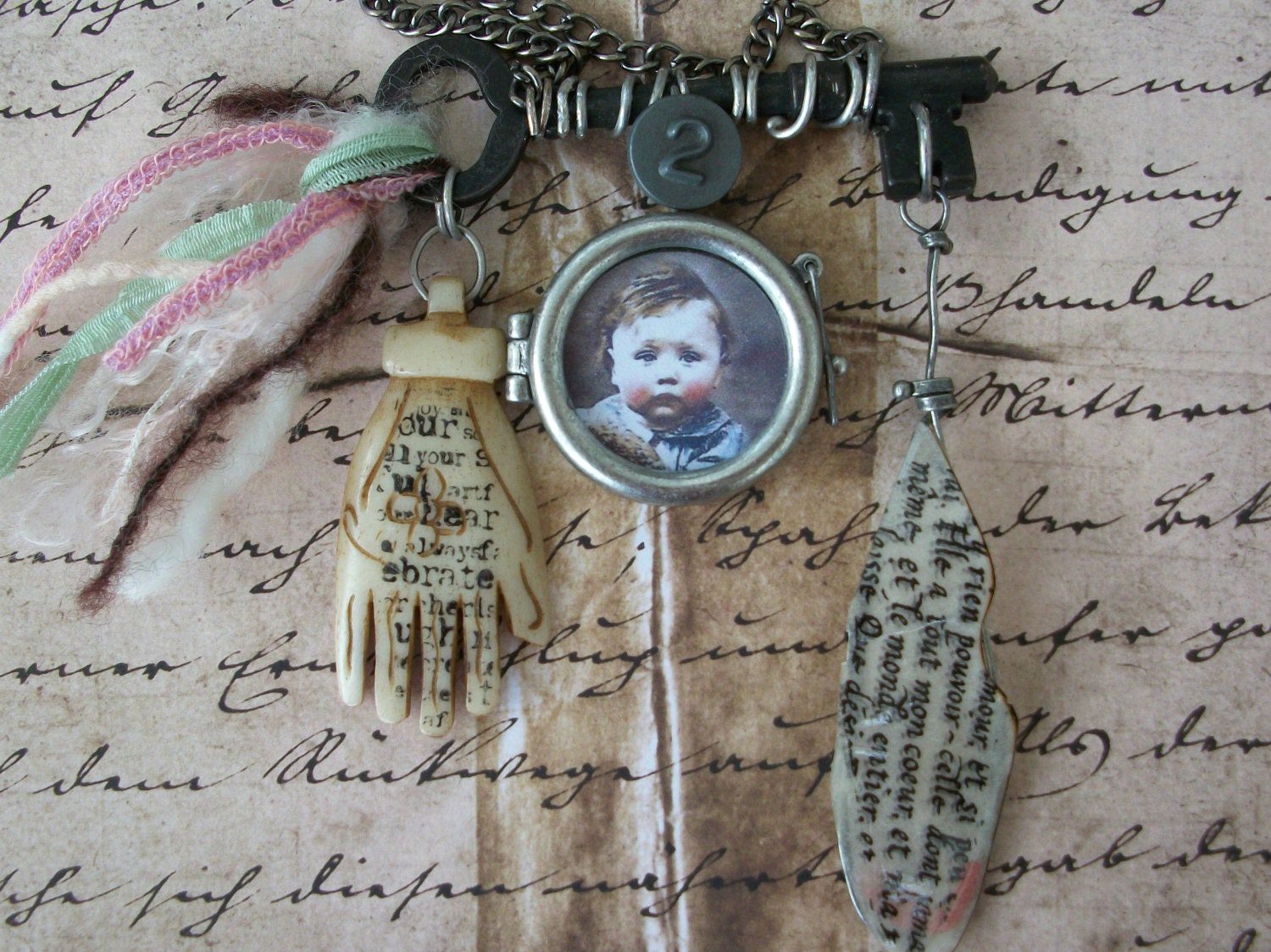 Assemblage Necklace-Baby Abagail