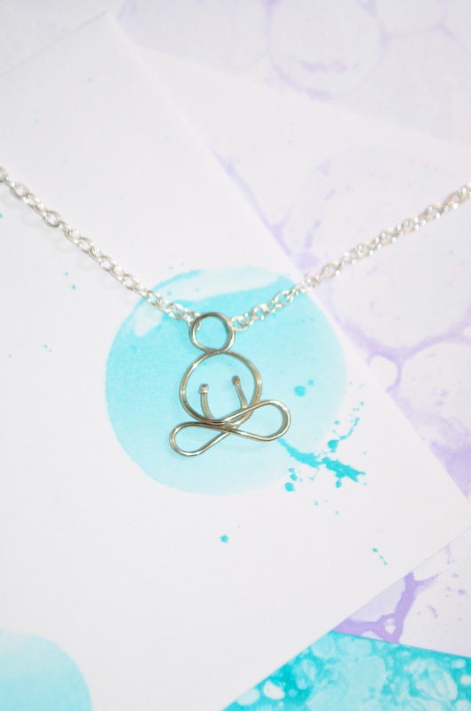 Meditation Necklace - Buddha Silver Pendant