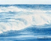Blue Waves, 10" x 8" canvas print