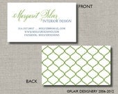 Moroccan Modern Calling Cards, Call Me Cards, Business Cards - Set of 100 - by Flair Designery Il_170x135