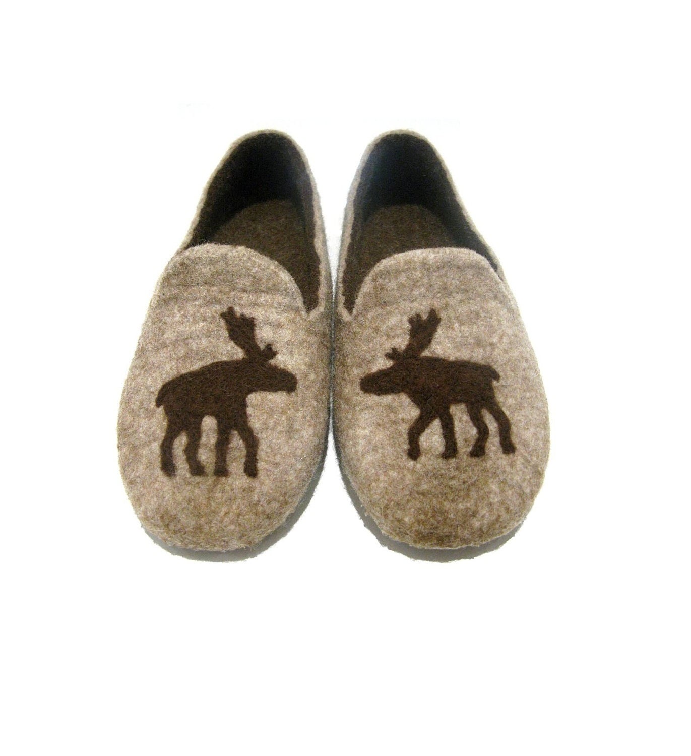 Felted mens slippers "Hunting time"