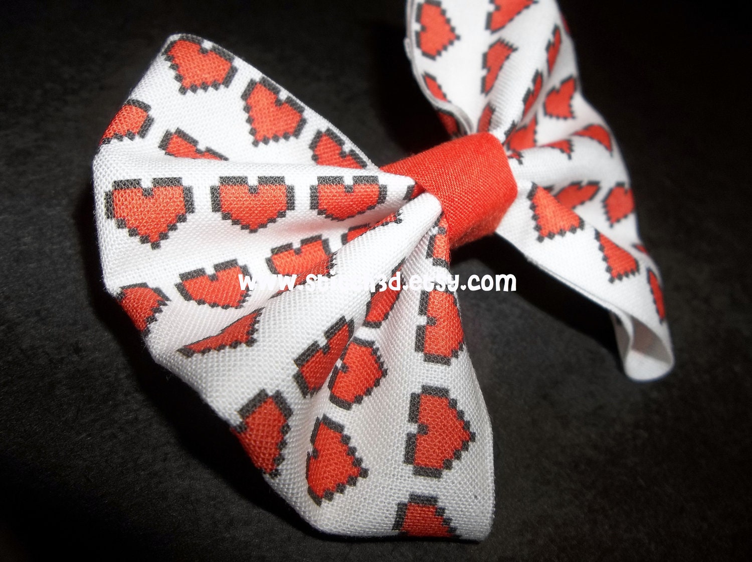 the Original Legend of Zelda Heart Container Fabric hair bow