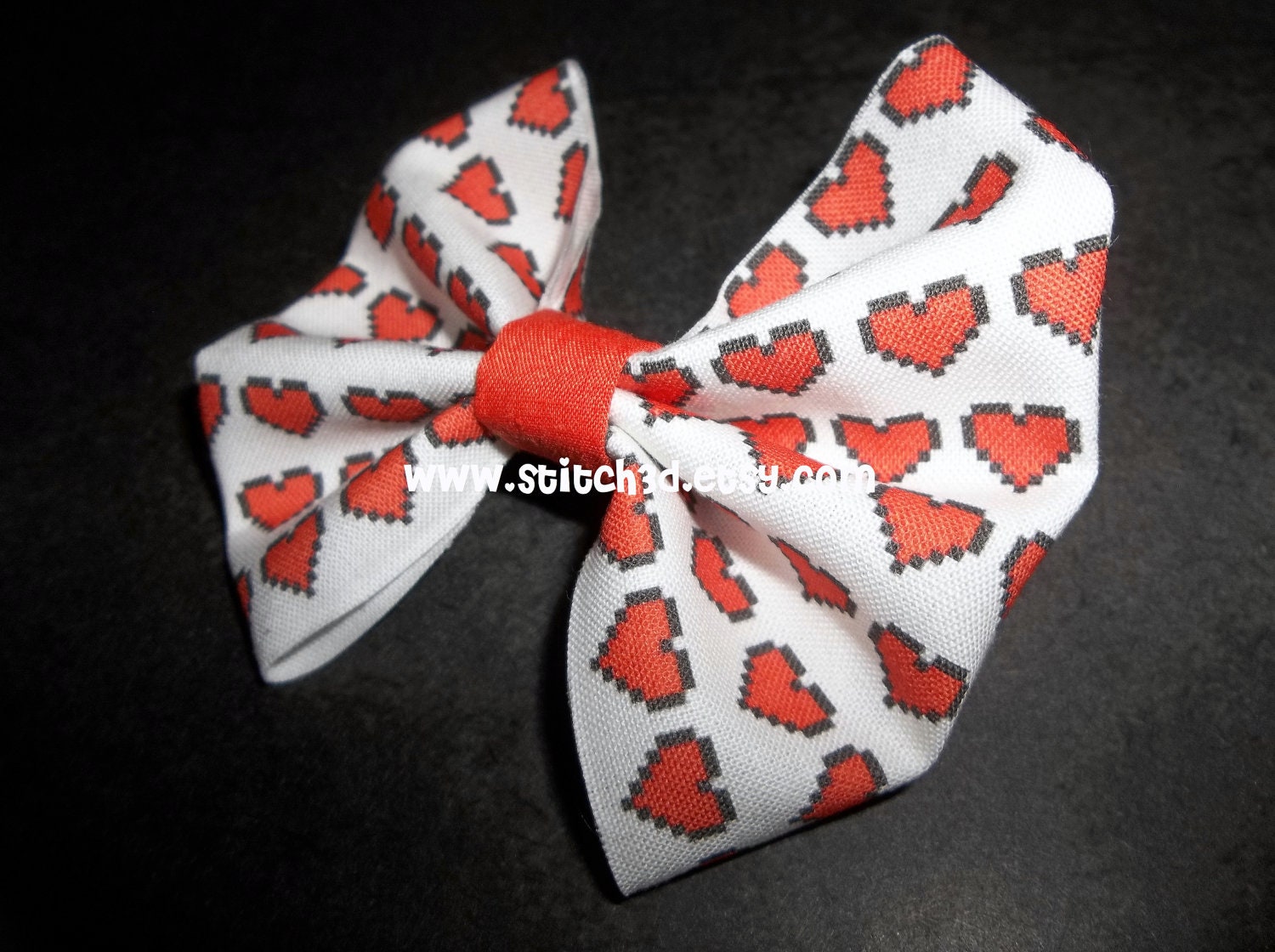 the Original Legend of Zelda Heart Container Fabric hair bow