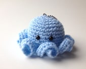 Light Blue Octopus Keychain