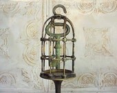 Industrial Machine Age Steampunk Caged Key Sculpture - RustySpoke