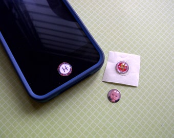 Personalized iphone/ ipad Home Button sticker - Set of 3