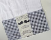 Mustache Baby Burpcloth - Baby Boys Burpcloths / Babiease Baby Boutique / Custom Gift Sets