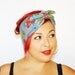 Vintage Inspired Head Wrap, Bandana Style, Dinosaur, RAAAAAH