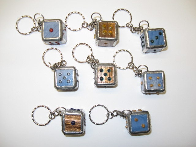 d6 mosaic key chain