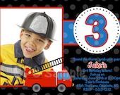 Fire Truck Fireman Birthday Invitation FireTruck Birthday Party Invitations Il_170x135
