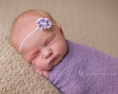 baby headband, newborn headband, small dainty white flower headband, infant headband