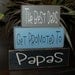 Best DADS Fathers Grandparents Get Promoted To PAPAS Grandpas Primitive Wood Sign Stacking Blocks Personalized Gift Distressed Word Blocks