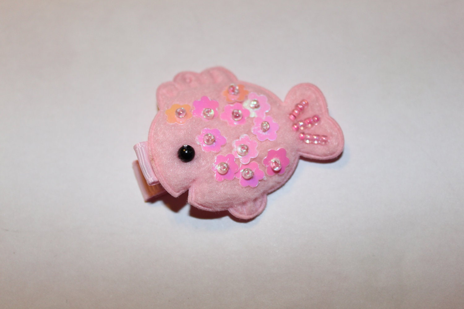 Beautiful FIsh Hair Clippie/non slip/infant/toddler/girl