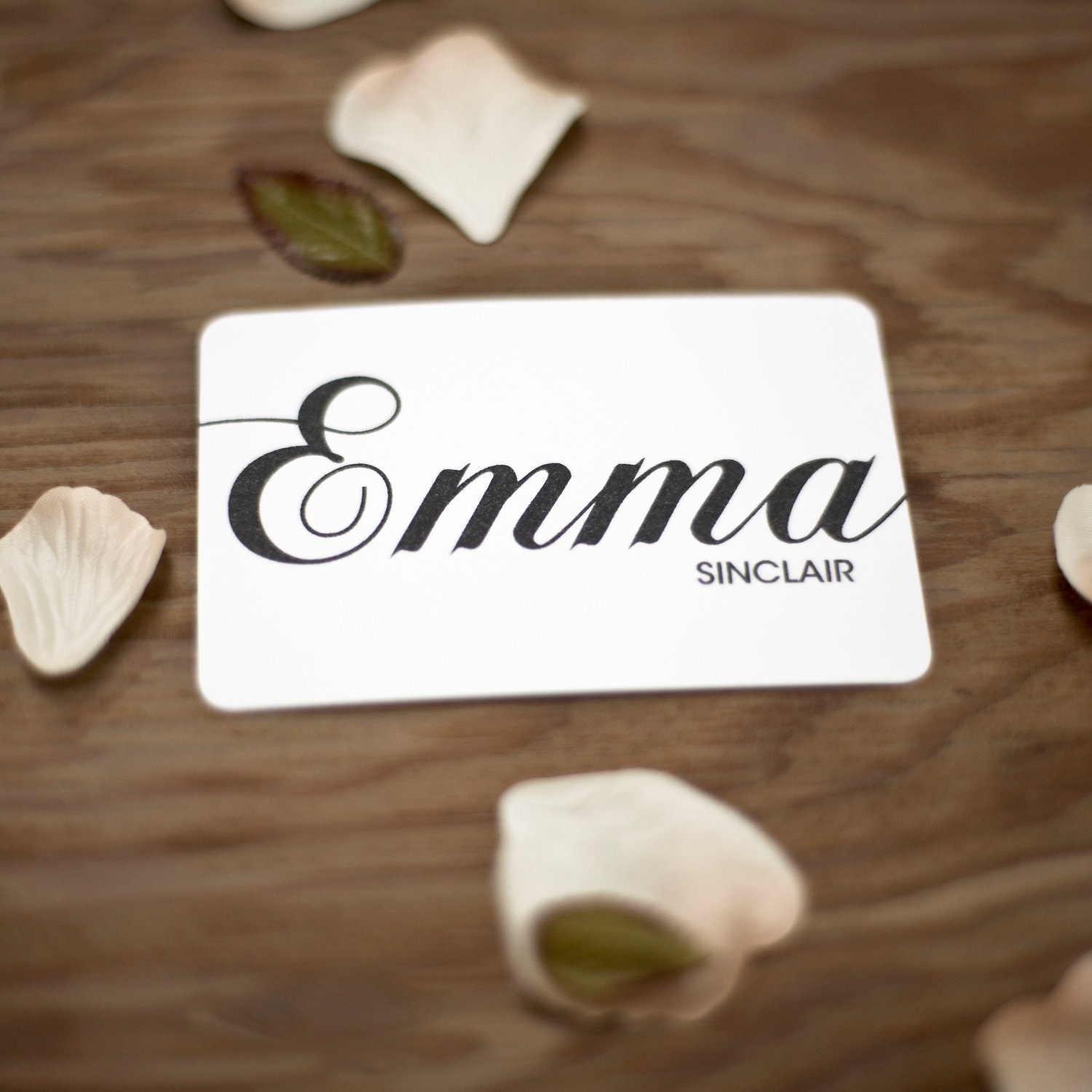 Black & White Vintage Wedding Place / Name / Escort Card