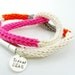Colour Block Bracelet in Neon - Whimsical Fiber Jewelry