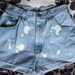 Vintage Little Mermaid Ariel Disney High Waisted Acid Wash Disneyland Birthday Partybirg Destroyed Denim Jean Shorts