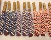 Gourmet Decorated Multi Color Dog Treats Muddy Puppys Dipped and drizzled Munchie Sticks Peanut Butter Yogurt Carob Set of 15