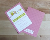 Printable Custom Owl Baby Shower / Birthday / Christening Invitation - Mum & Bub Owl
