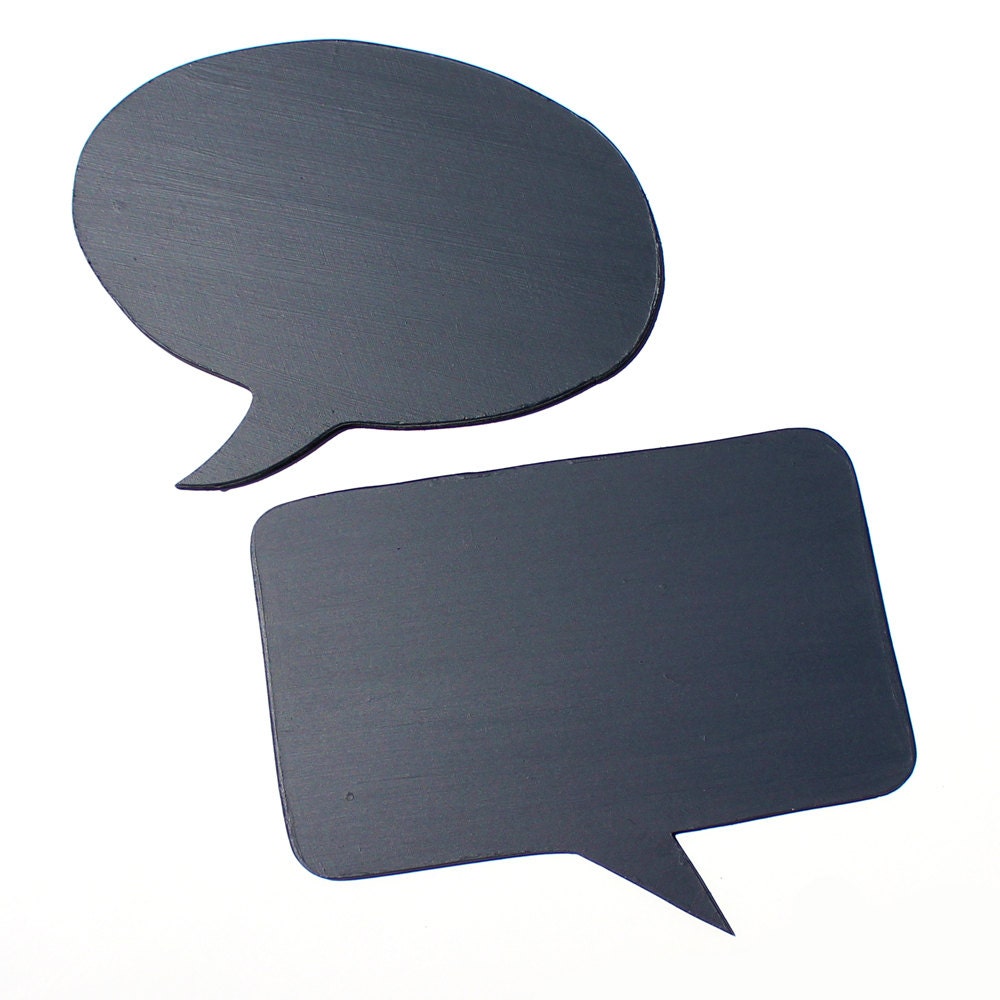 2 Large Chalkboard Speech Bubbles made from 1/4 inch MDF Perfect For Weddings, Photo Booth Props and more