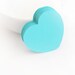 32 Turquoise heart die cuts (2.5 inches) in textured cardstock A225