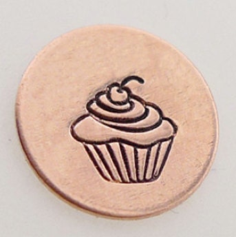 Cupcake  Design Stamp-Measures approx 5 mm-Design Stamp-Metal Stamping Supplies for Personalized Jewelry