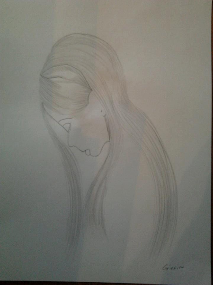 Original Artwork  Graphite Pencil Drawing  I call " SOLACE"  A Time For Prayer