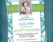 Can you keep a Secret. This Gal's Turning 50. Elegant Milestone Surprise Birthday Party Invitation. Photo Optional by Tipsy Graphics. Il_170x135