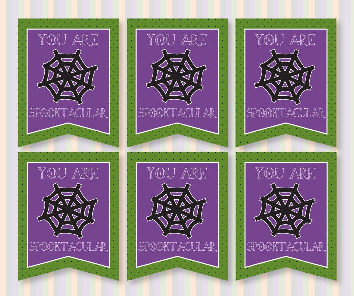 Halloween Party PRINTABLE Spooktacular Favor Tags from Love The Day Il_570xn