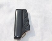 WoW  Amazing Art Deco Bakalite hand carved Lapel pin with unique back  Free Shipping