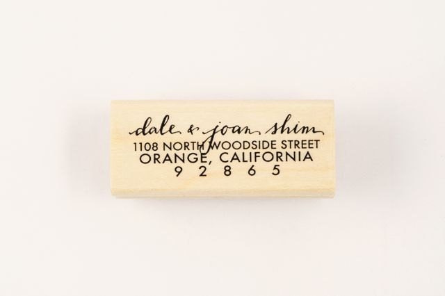 custom self-inking calligraphy address stamp