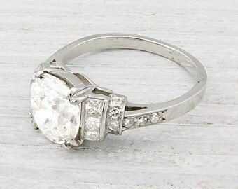 1.52 Carat Vintage Diamond Engagement Ring