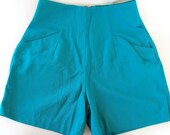 high waisted tiffany blue shorts size 5 7 (UK 8 10 EU 34 36)