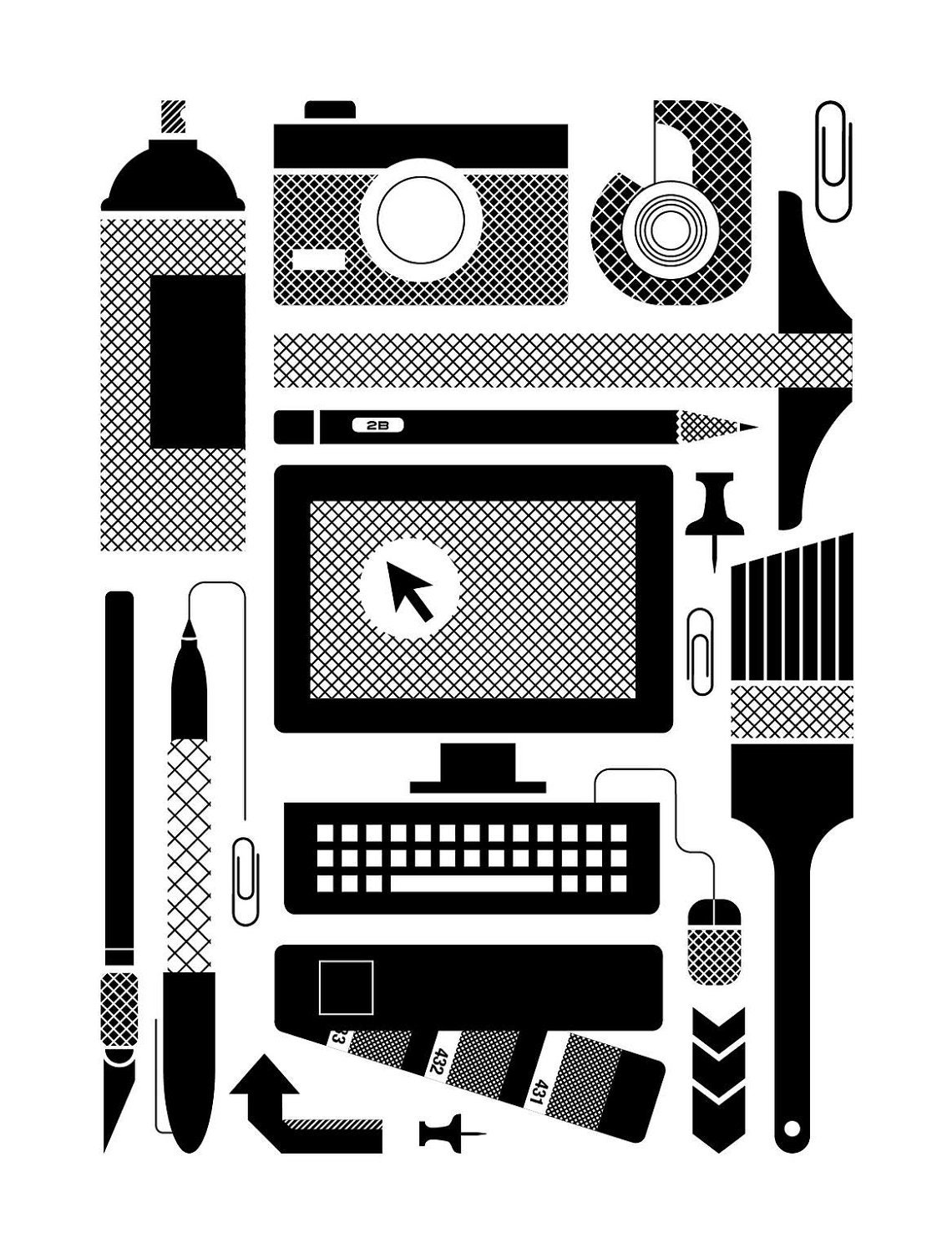 Design Tools of the Trade Screen Print Poster