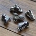 Car Charms: 5 Antique Silver Beetle Car Charms