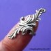 925, Double feather - solid Sterling silver ear cuff earring jewelry - non pierced earcuff  100112