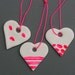 christmas heart decor clay acrylic pink neon tree decoration holidays