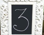 SET OF 10 Ten Vintage Style White Frames Chalkboard Table Number Frames Signs Picture Frame Photo Vintage Wedding Shabby Chic 4x6