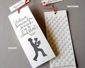 LETTERPRESS BOOKMARK - Where is human nature so weak as in a bookstore. Henry Ward Beecher
