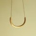 Vintage brass - cylinder tube necklace