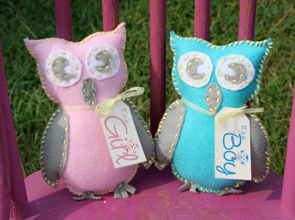 Adorable Handmade Owls for Baby, Baby Shower, Favors, Owls, Gifts