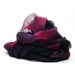Hand Dyed Silk Scarf  - Black, Plum, Burgundy